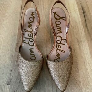 Sam Edelman Rose Gold Slingbacks
